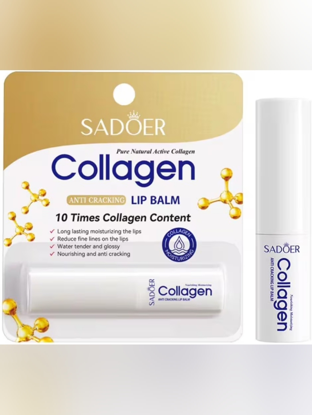 Collagen Anti-Cracking Lip Balm — White